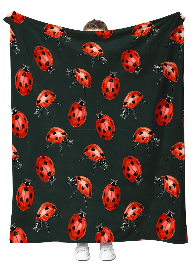 13. Ladybug Plush Blanket 50x60