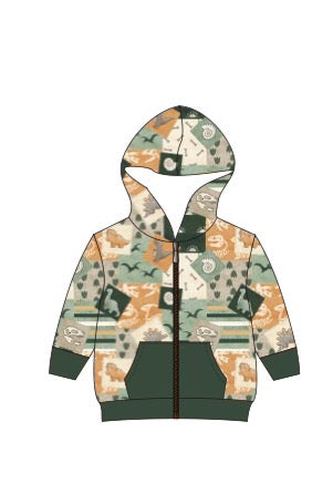 Dinosaurs full zip hoodie