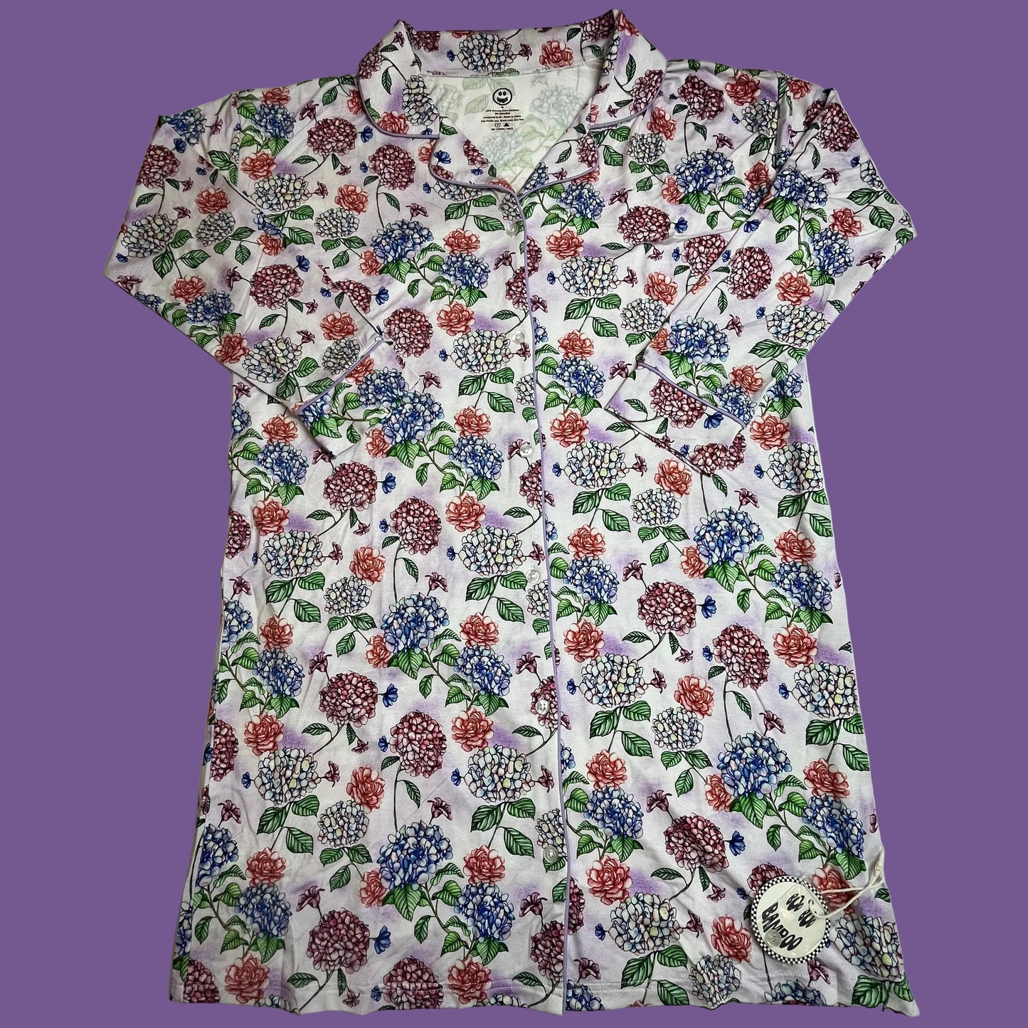 Beverly’s Garden Women’s Button Down Nightgown