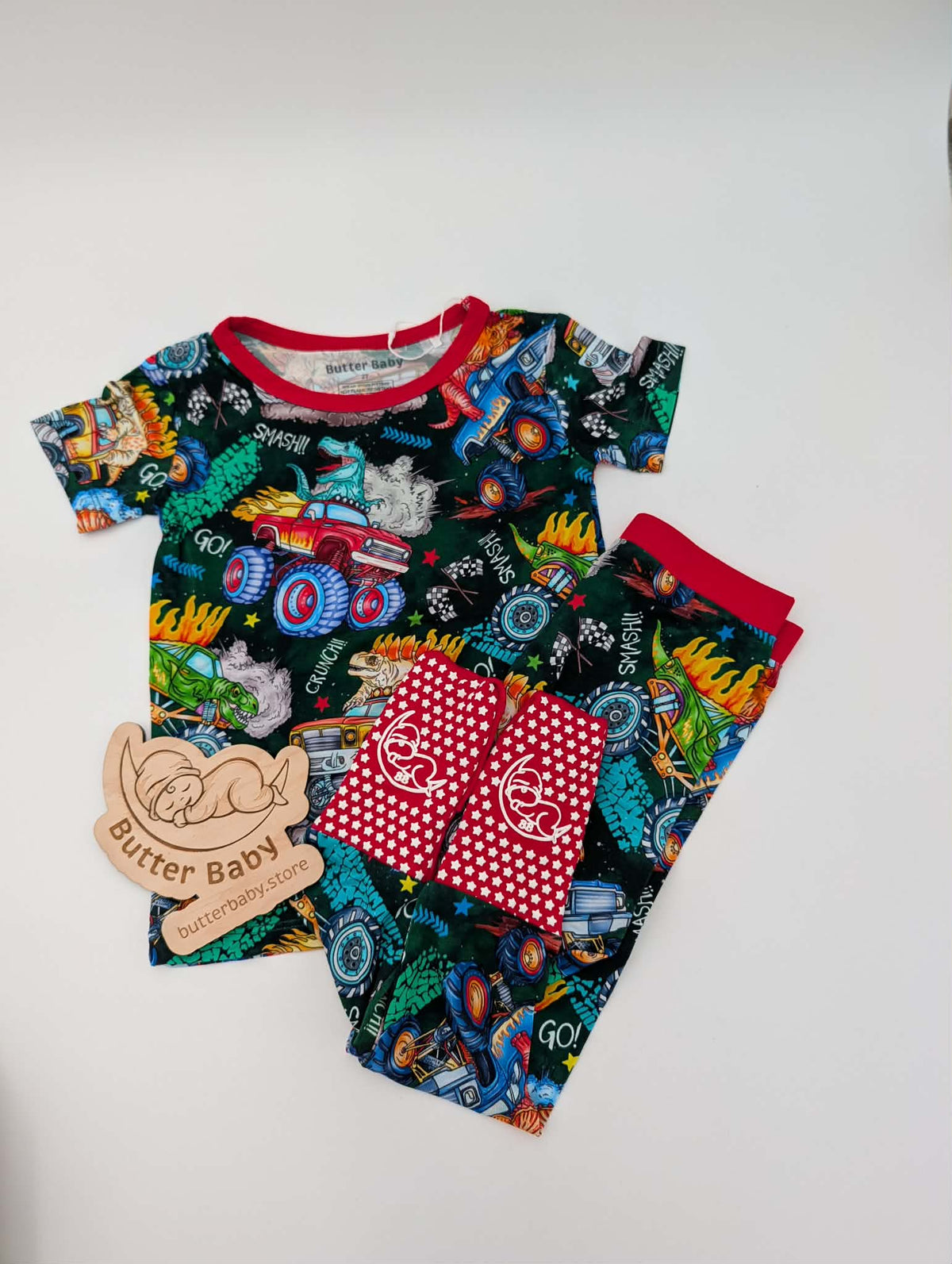 Dino Trucks 2pc short sleeve and pants set