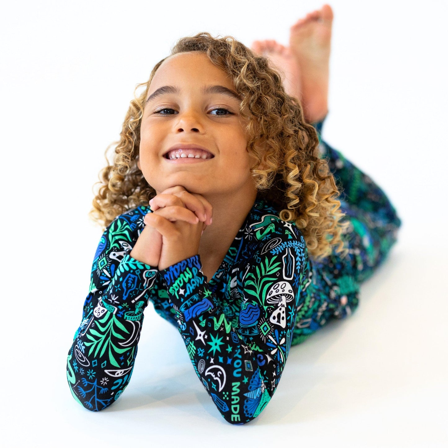 The Second-Skin 2-Piece Long Sleeve Pajama | Mystic Mama (Blue)