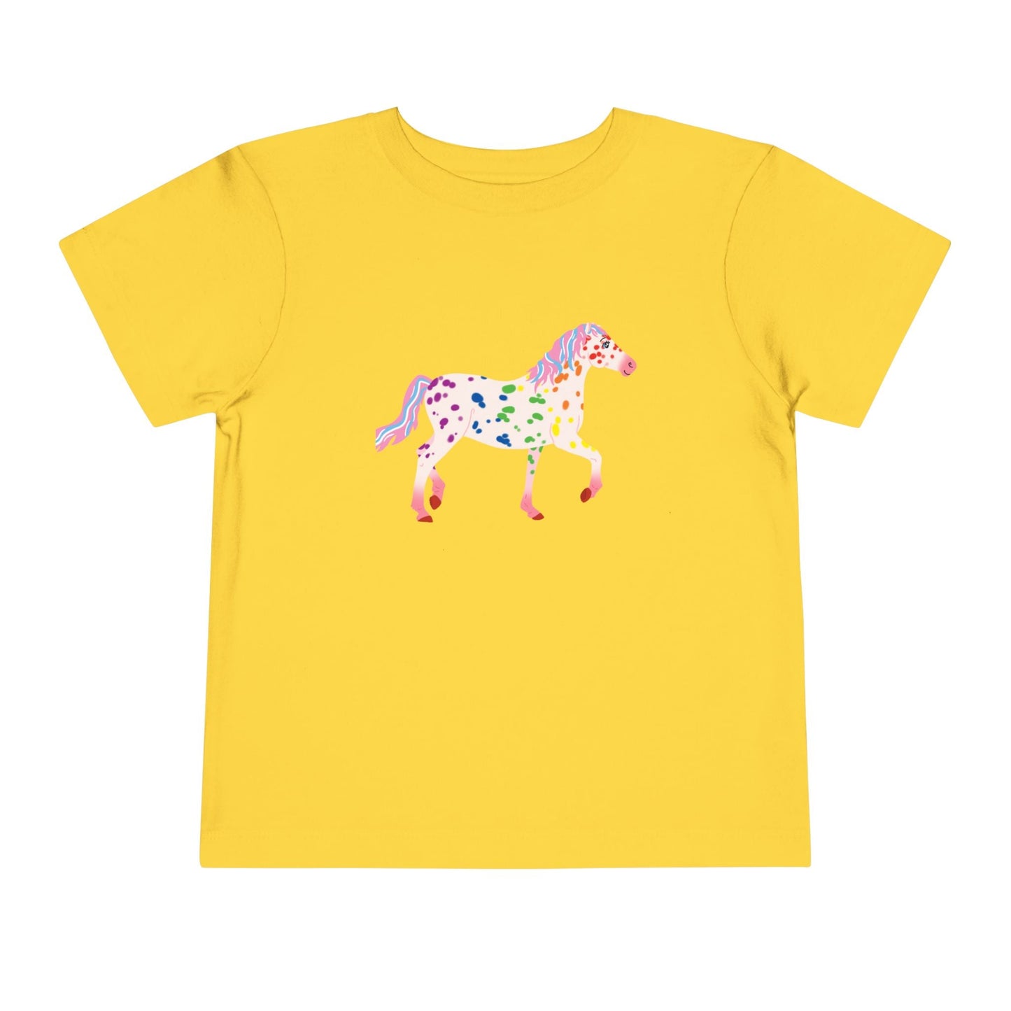 Rainbow on my Parade Horse Toddler Short Sleeve Tee Shirt