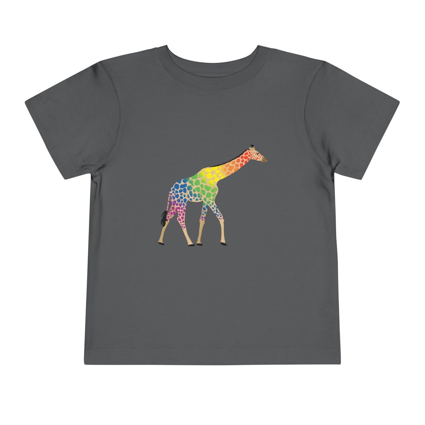 Rainbow on my Parade Giraffe Toddler Tee Shirt