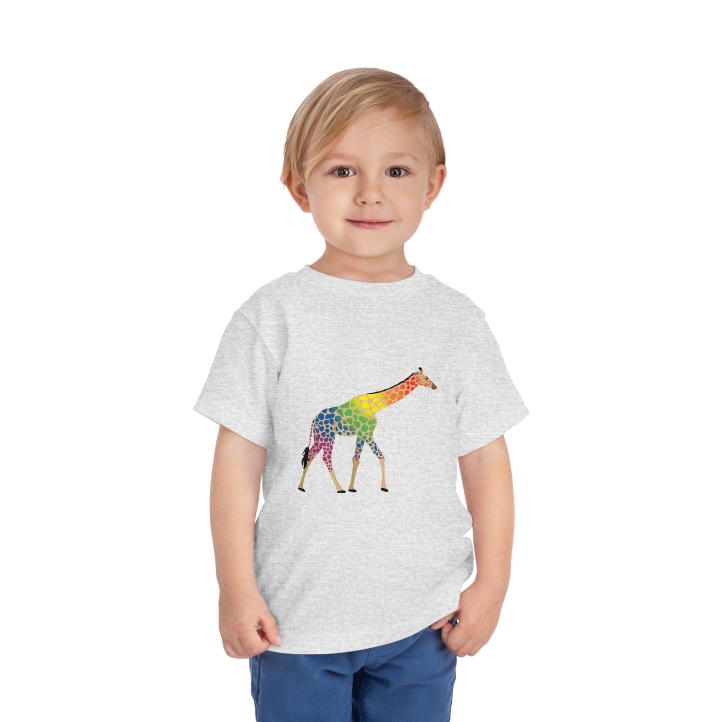 Rainbow on my Parade Giraffe Toddler Tee Shirt