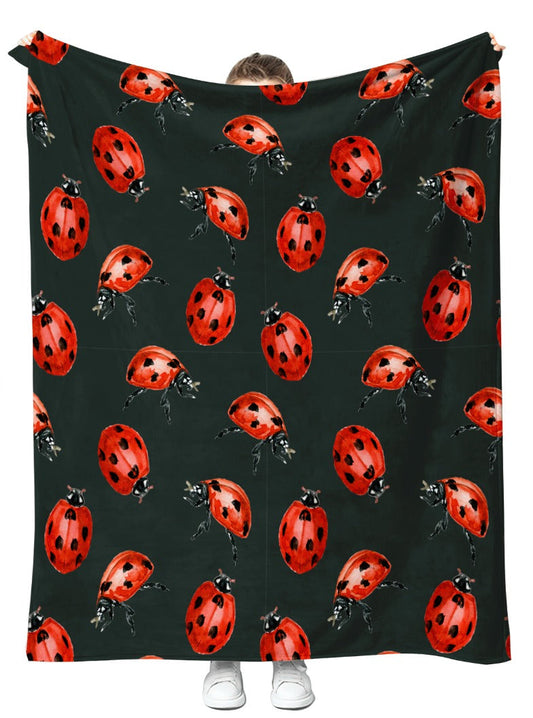 13. Ladybug Plush Blanket 50x60