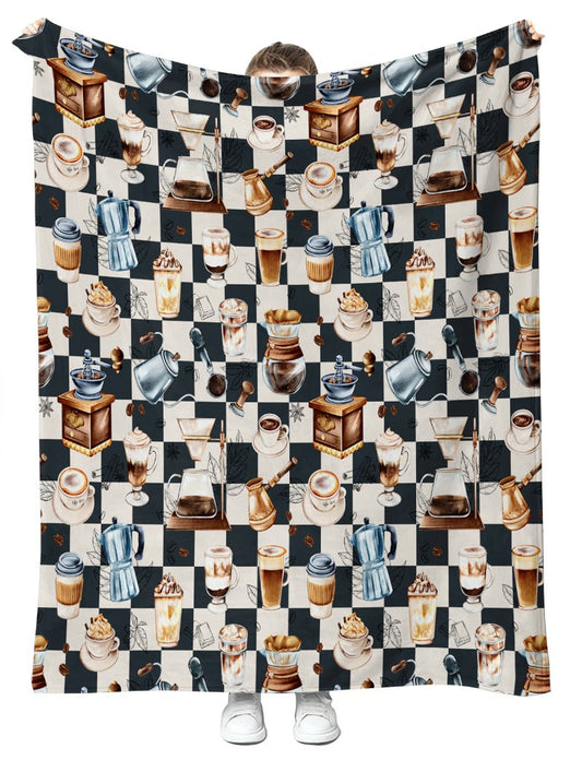 8. Mama’s Coffee Plush Blanket 50x60