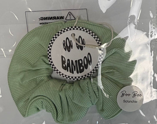 Pistachio Ribbed Adult Scrunchie