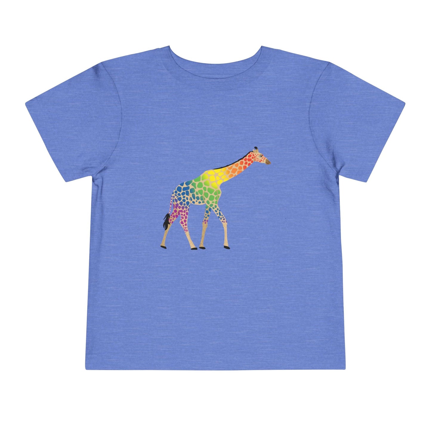 Rainbow on my Parade Giraffe Toddler Tee Shirt