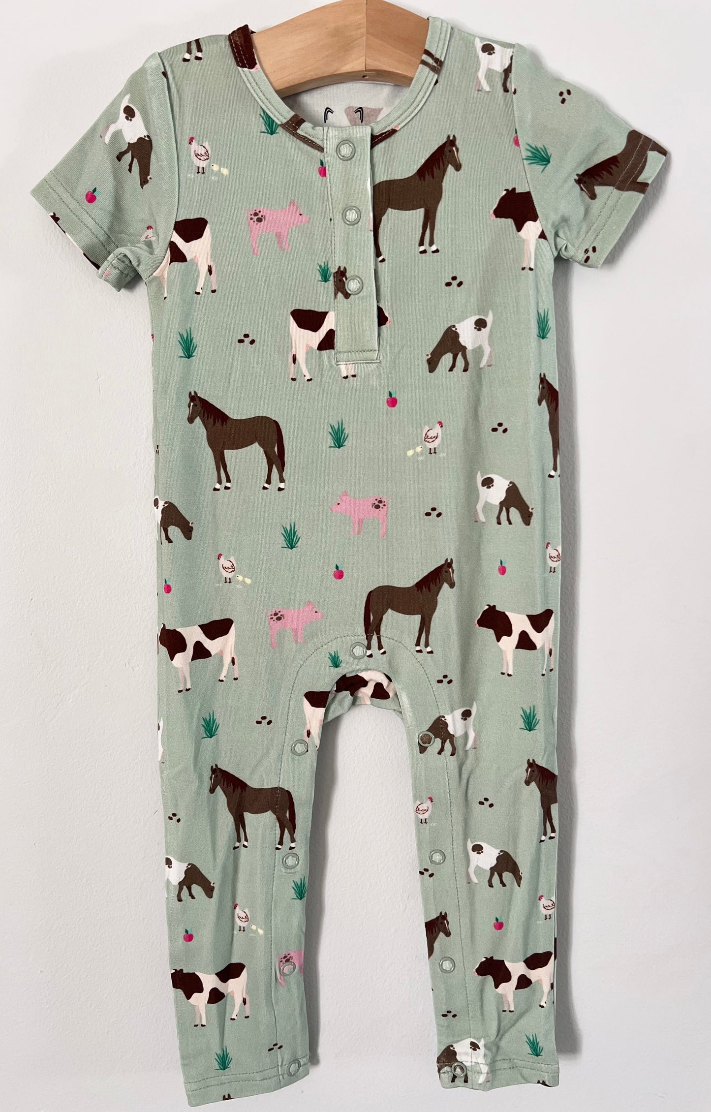Grandpa’s Farm Bamboo One Piece Snap Romper