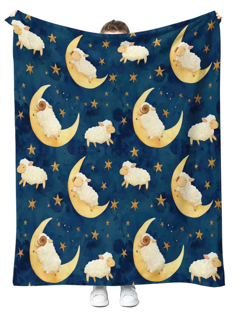 20. Sleeping Sheep Plush Blanket 50x60