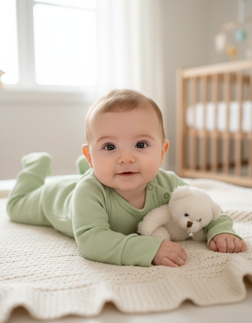 Pistachio Ribbed Crescent Zippy