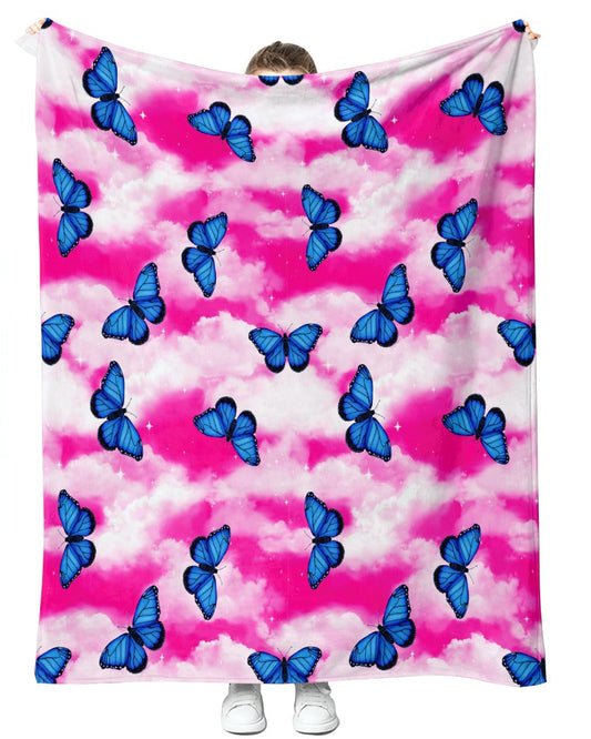 37. Butterfly Plush Blanket 50x60