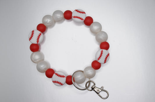 Baseball Pearl Wristlet