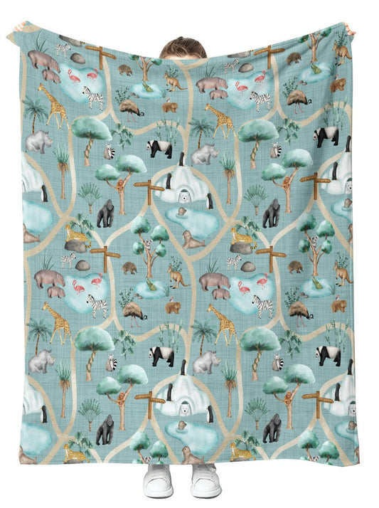 43. Safari Plush Blanket 50x60