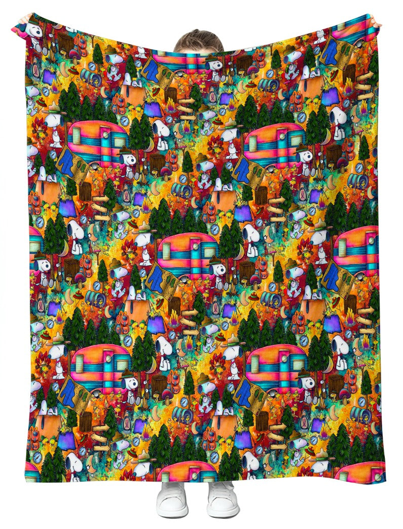 32. Around the Campfire Plush Blanket 50x60