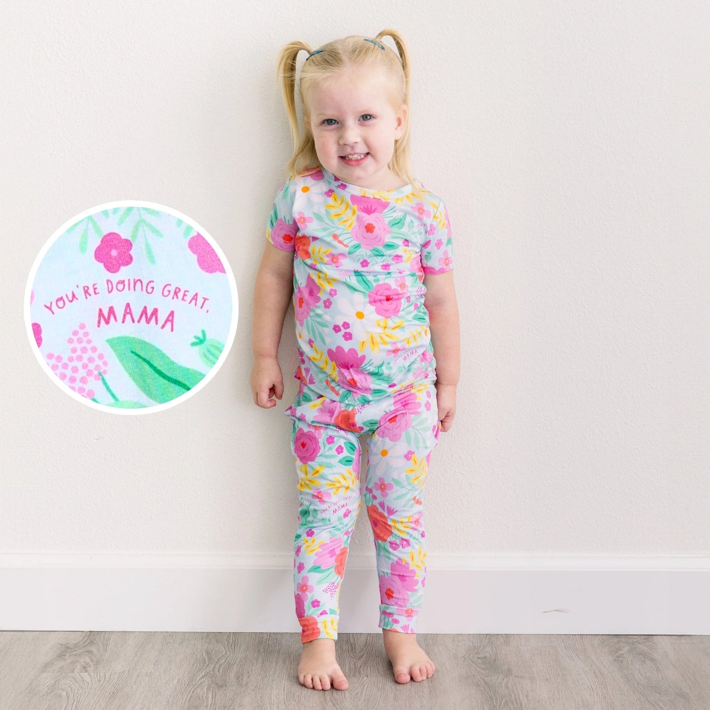 The Second-Skin 2-Piece Short Sleeve Pajama | Flower Power