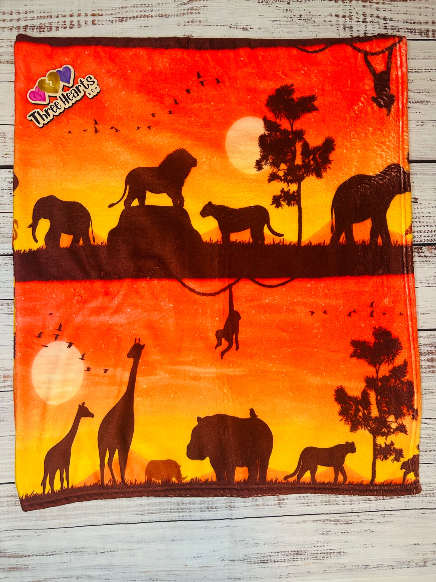 Sunset Safari Plush Blanket