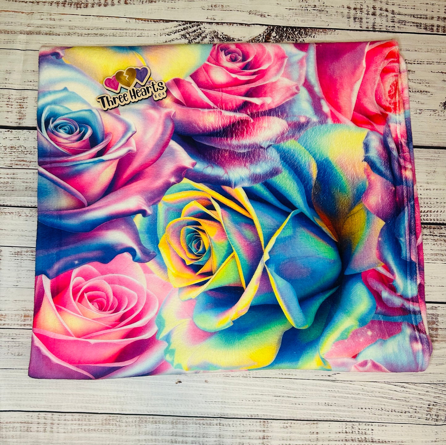 Fluorescent Flower Plush Blanket