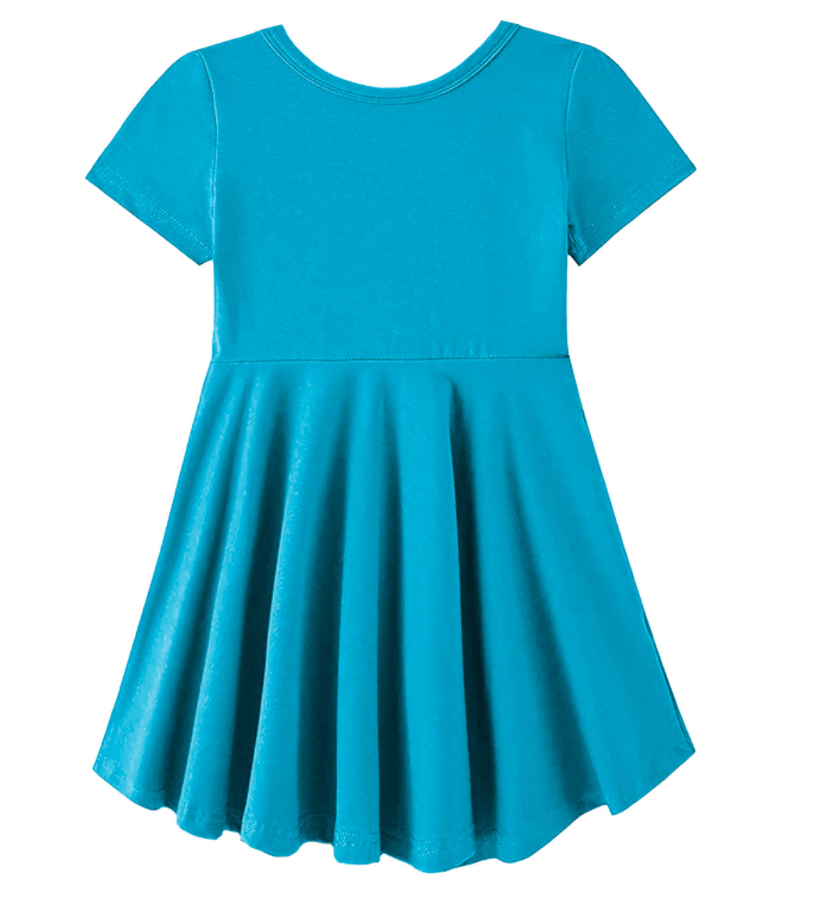 Cerulean Blue Bamboo Twirl Dress with Pockets