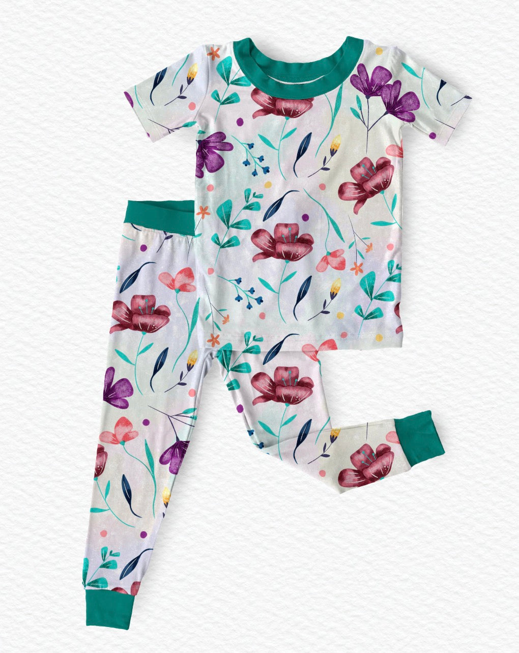 Floral Fun 2pc short sleeve and pants set