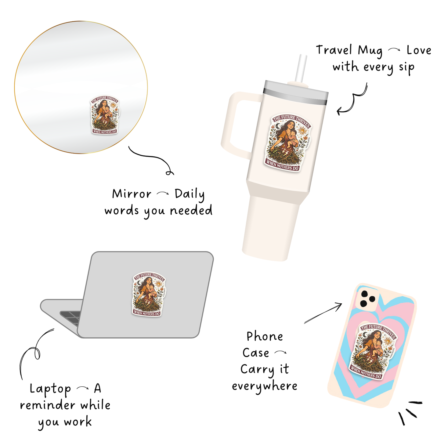 The Future Thrives When Mothers Do - Sticker