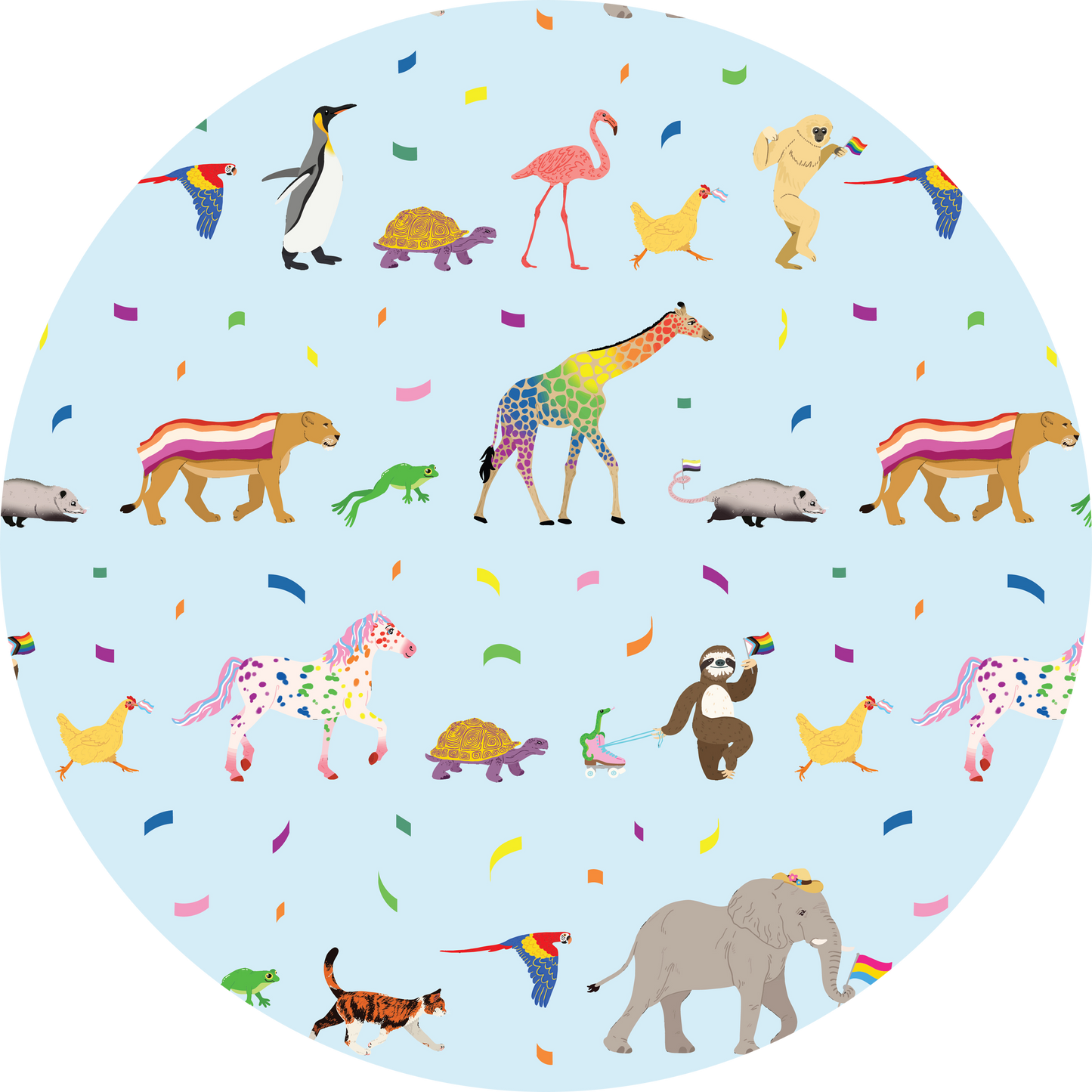 Rainbow on my Parade Adult Bamboo Pajama Shorts