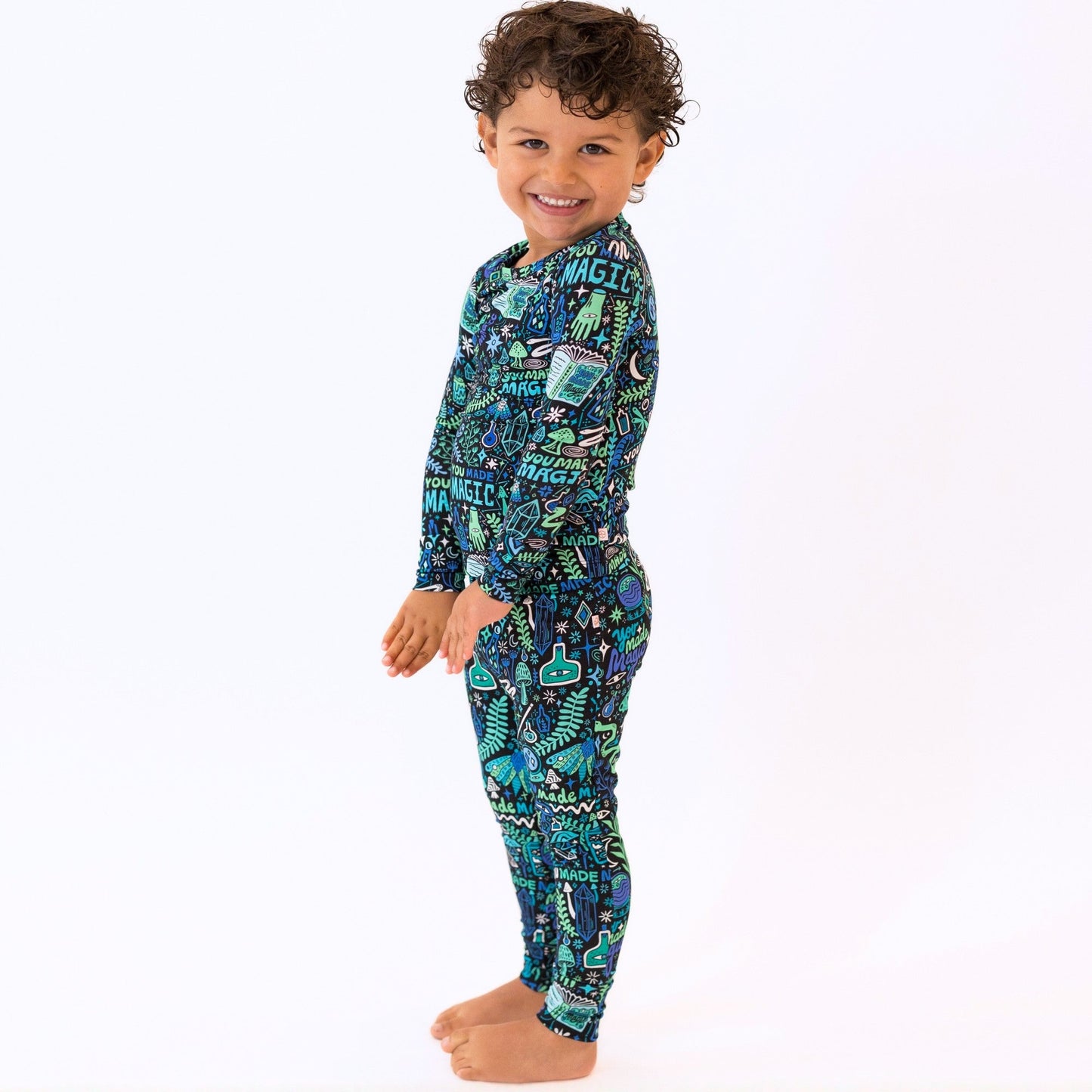 The Second-Skin 2-Piece Long Sleeve Pajama | Mystic Mama (Blue)