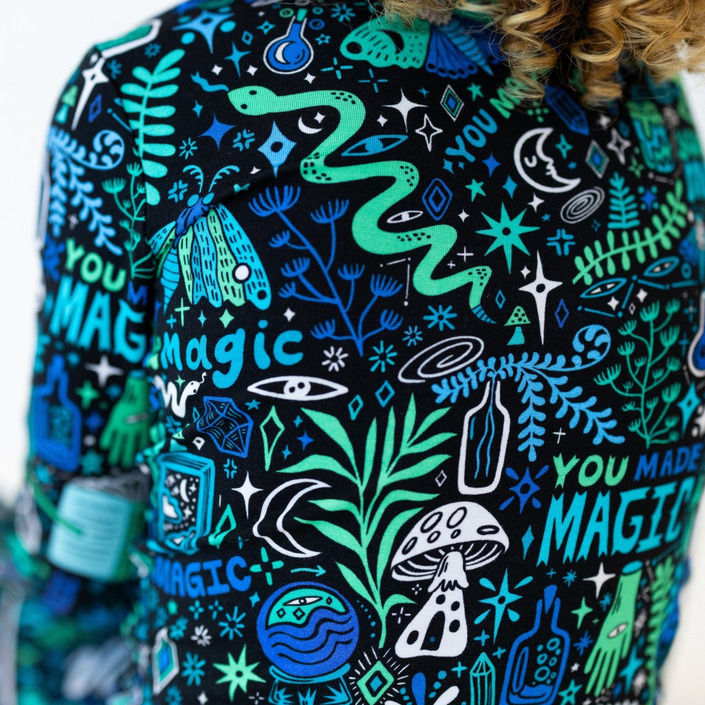 The Second-Skin 2-Piece Long Sleeve Pajama | Mystic Mama (Blue)