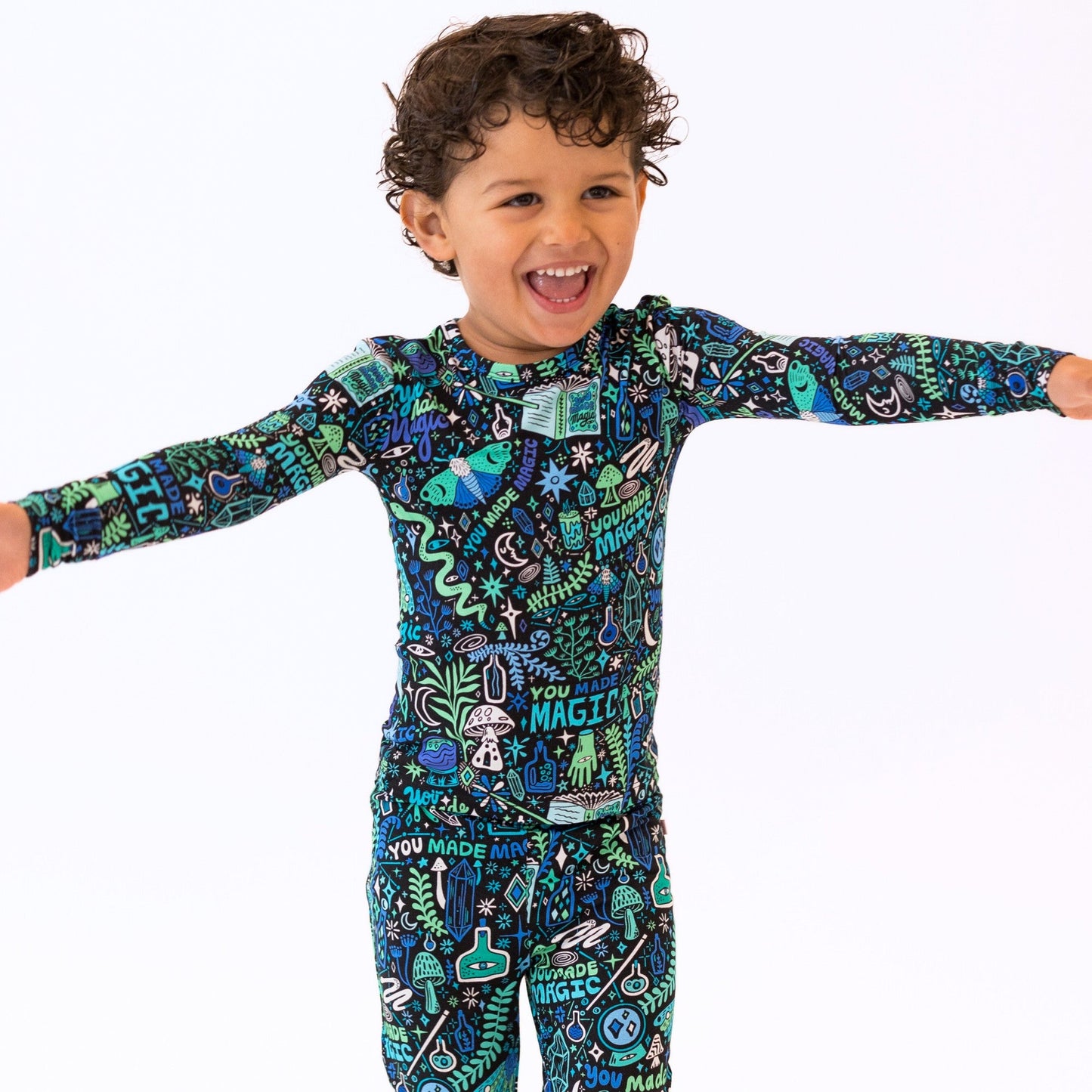 The Second-Skin 2-Piece Long Sleeve Pajama | Mystic Mama (Blue)