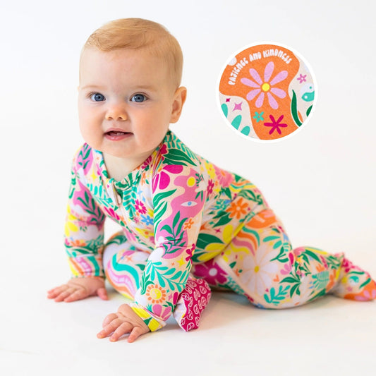 The Second-Skin Footie | Rainbow Daisy Babe