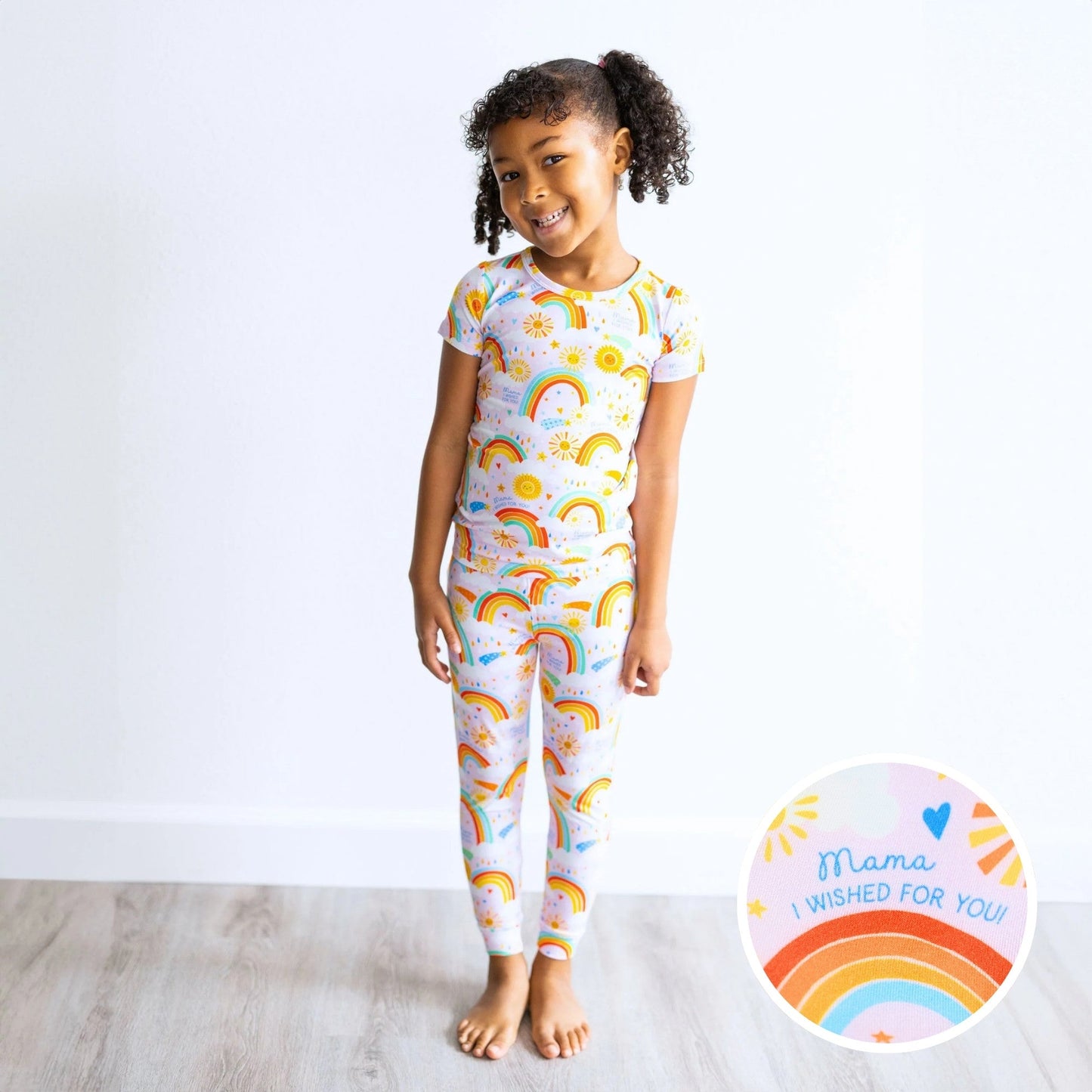 The Second-Skin 2-Piece Short Sleeve Pajama | Here Comes the Sunshine (Pink)