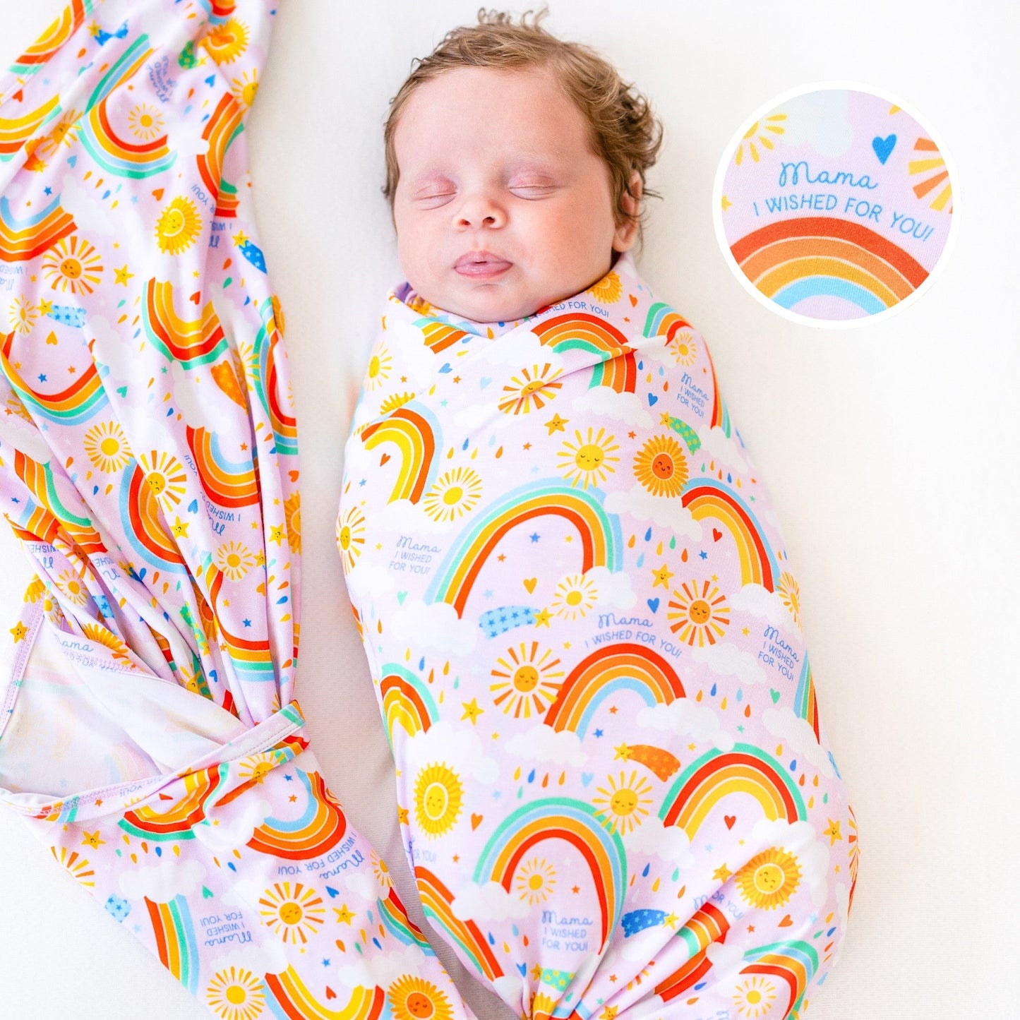 The Forever Swaddle Blanket | Here Comes the Sunshine (Pink)