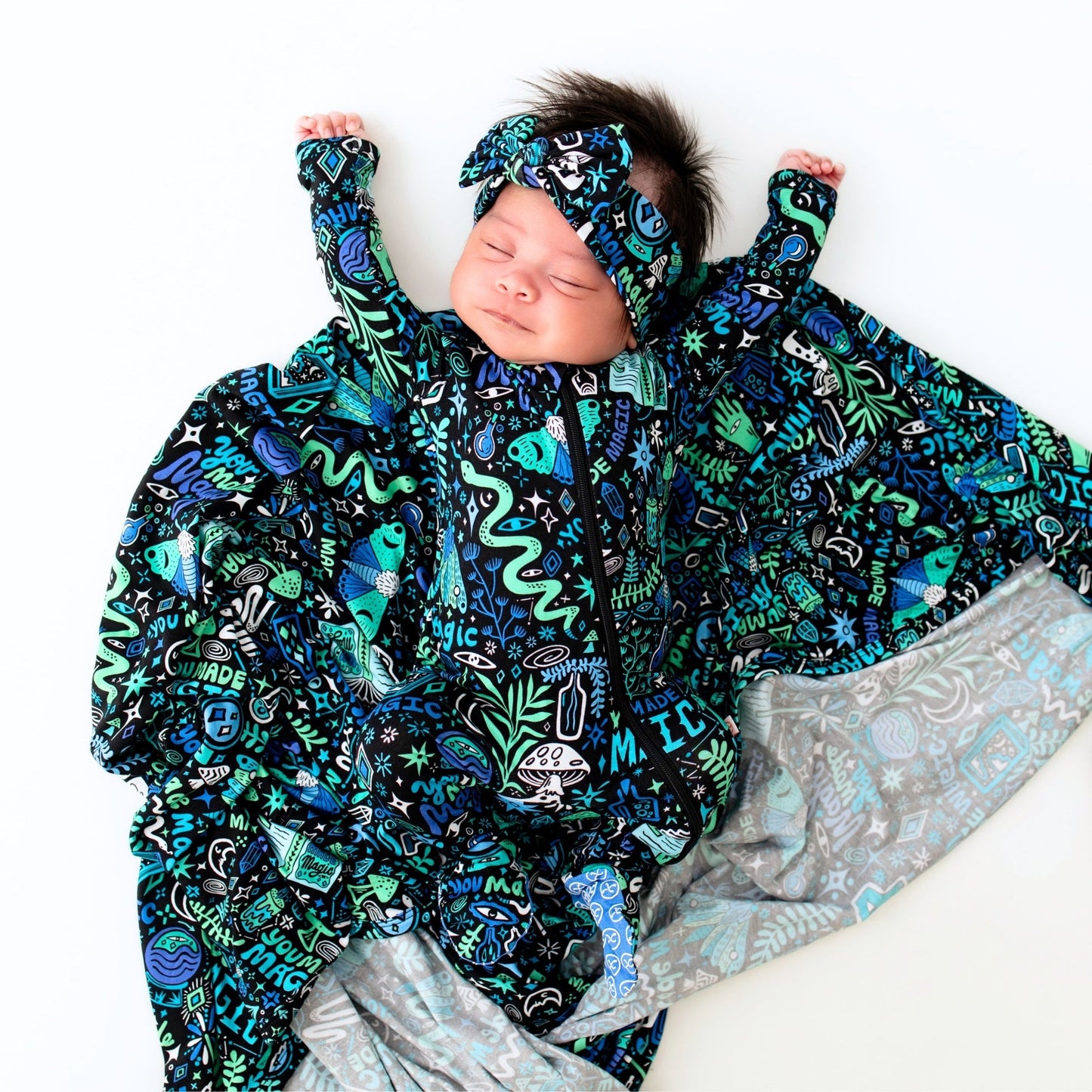 The Forever Swaddle Blanket | Mystic Mama (Blue)