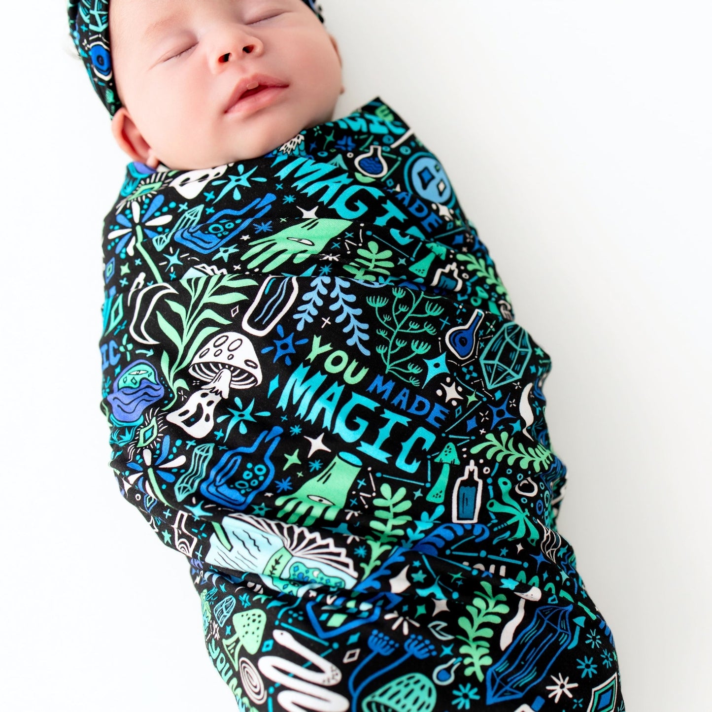The Forever Swaddle Blanket | Mystic Mama (Blue)