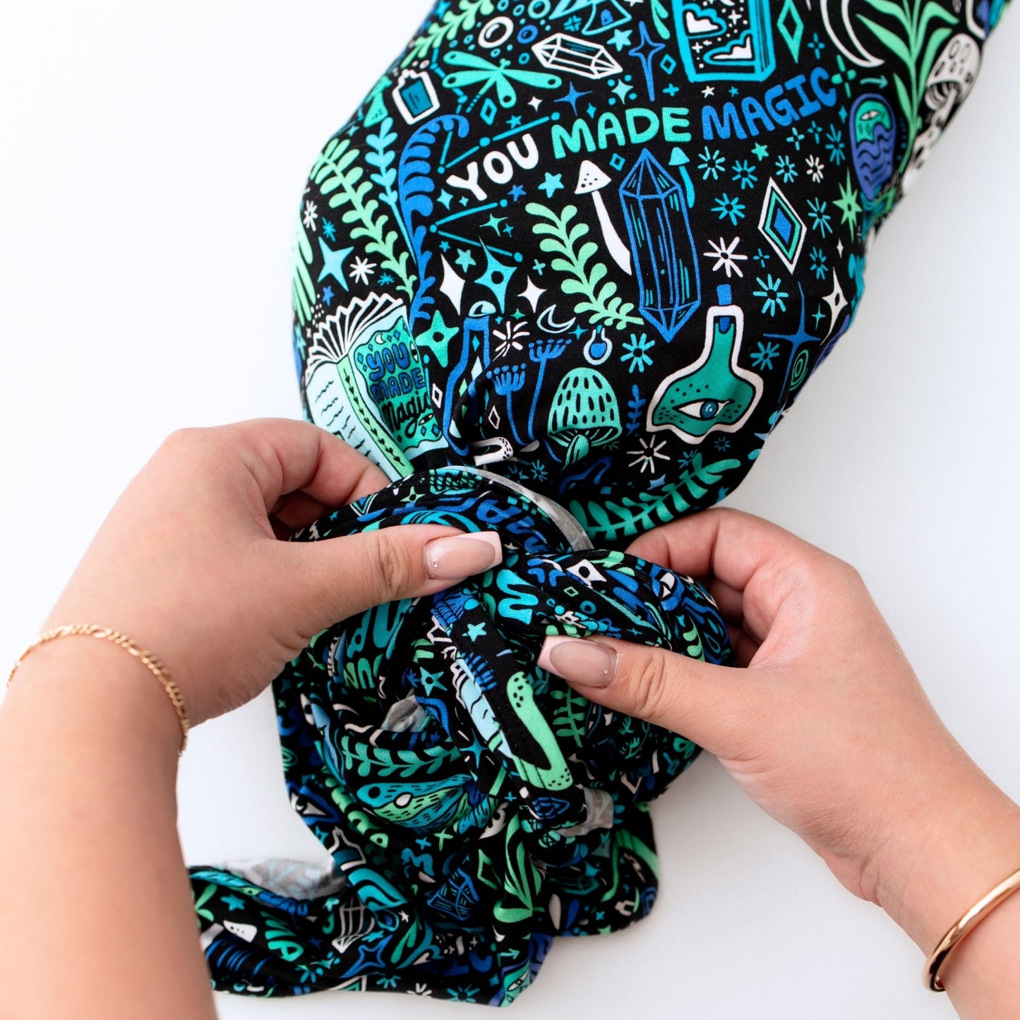 The Forever Swaddle Blanket | Mystic Mama (Blue)