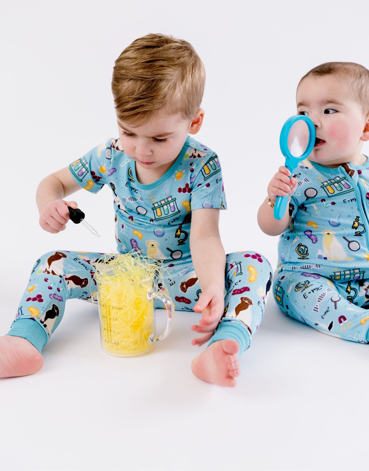 Science Labs Two Piece Dogs Print Bamboo Viscose Pajamas Set