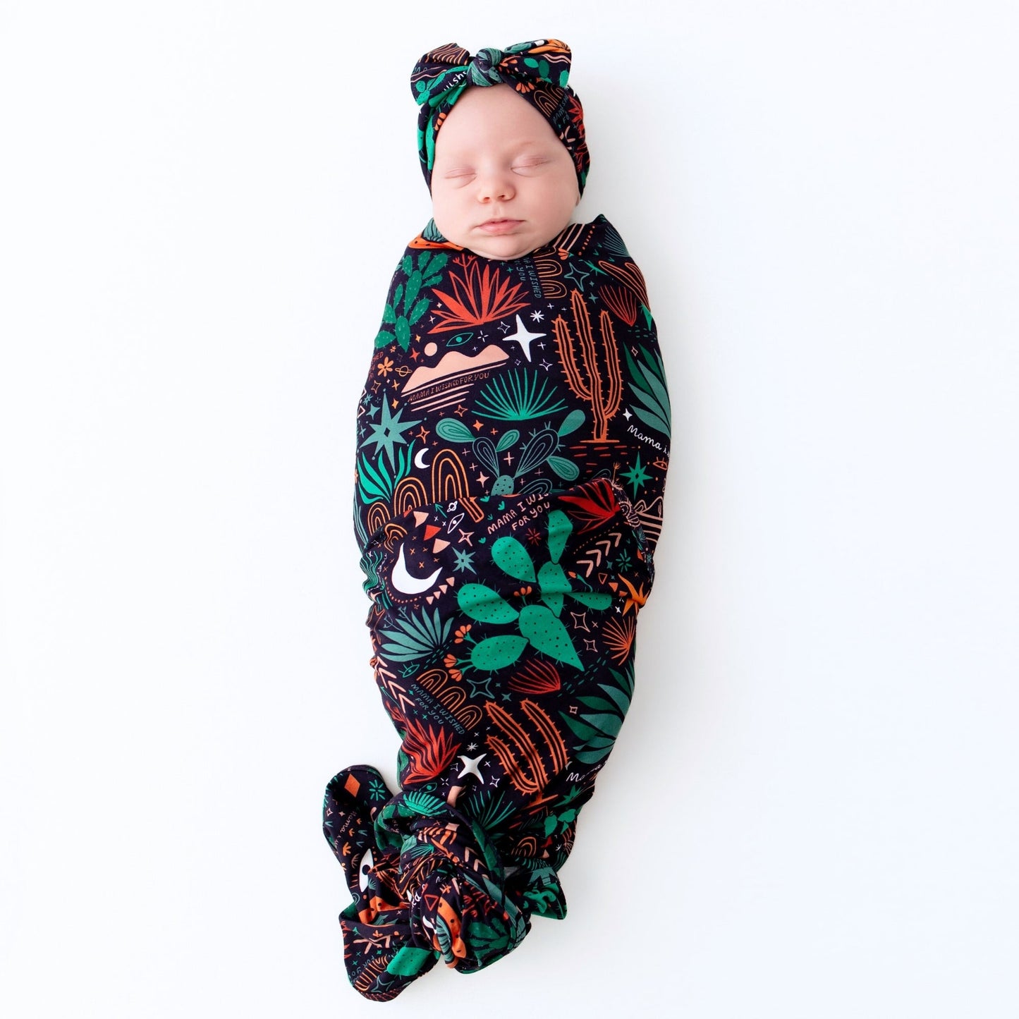 The Forever Swaddle Blanket | Desert Cactus (Midnight)