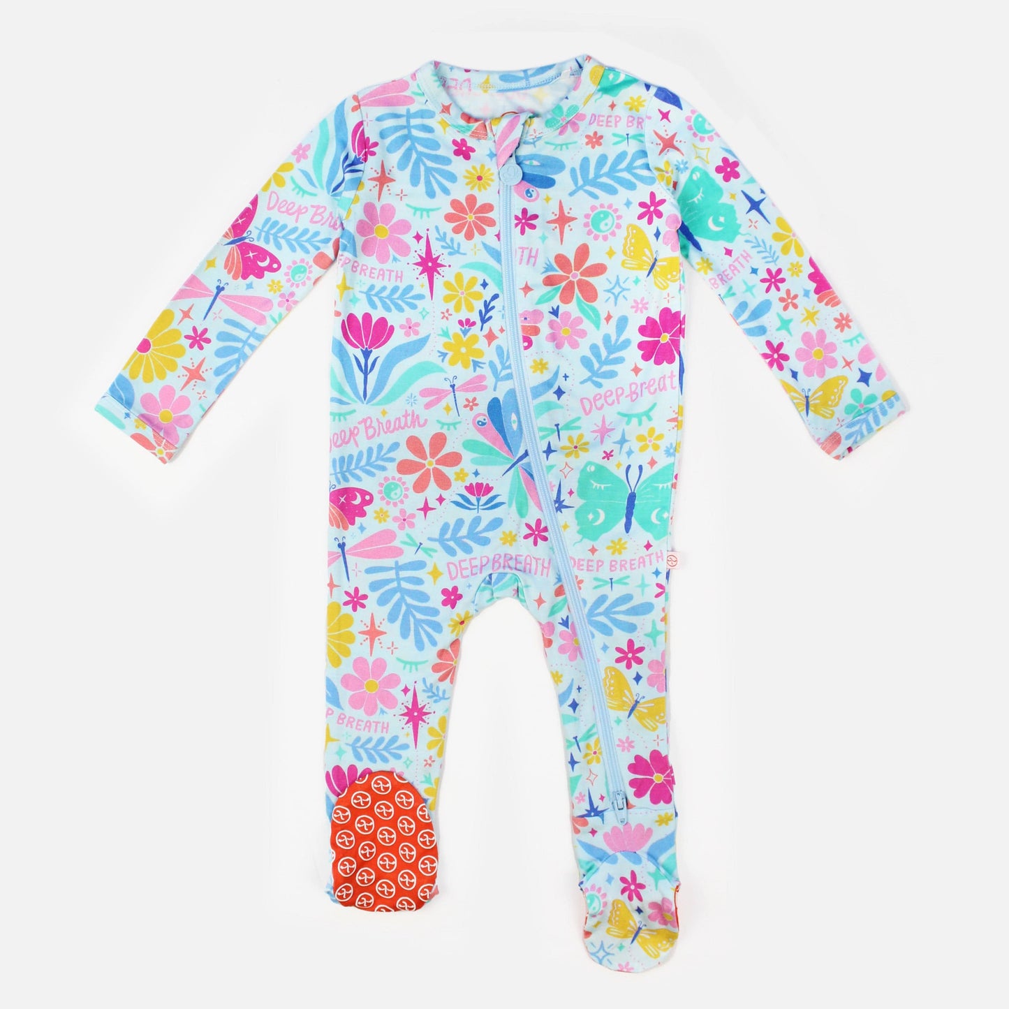 The Second-Skin Footie | Om Baby (Light Blue)