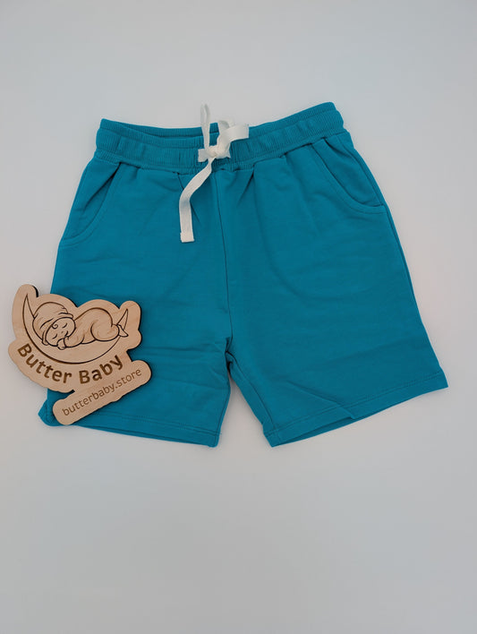 Rumble in the Jungle Solid Teal Terry Shorts