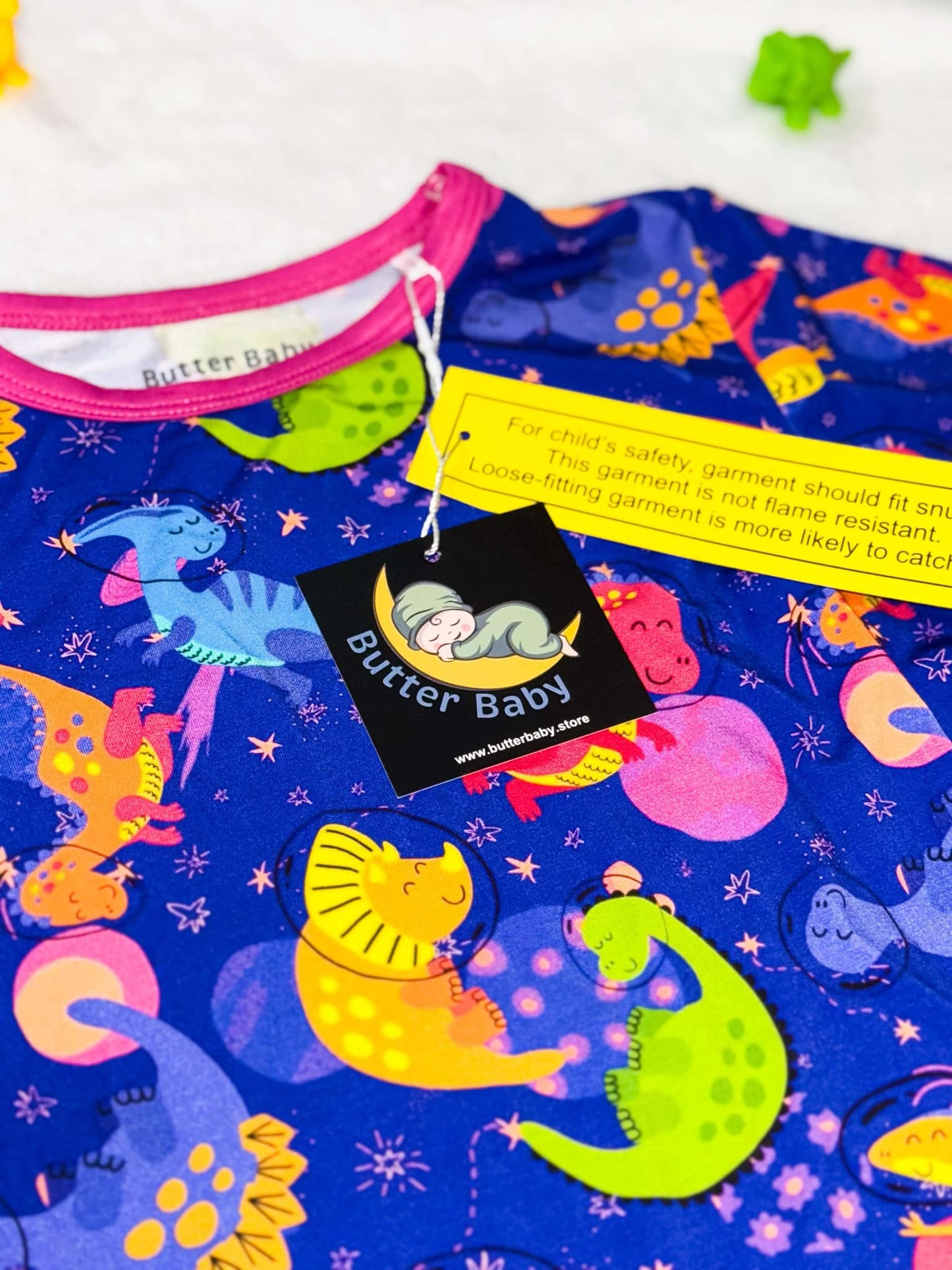 Dino-snores (purple) Short Sleeve 2pc Set