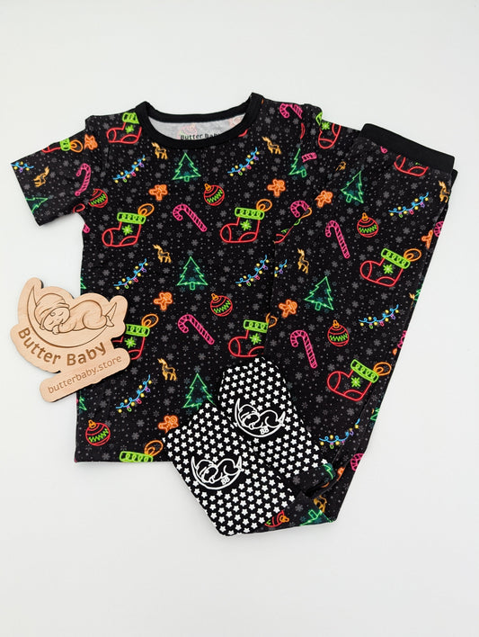 Merry and Bright Short Sleeve with pants 2pc Set